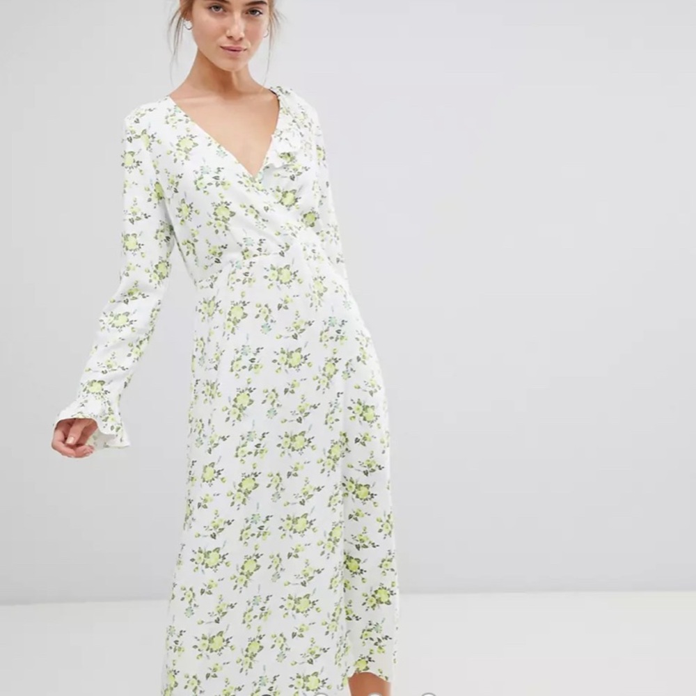 Long sleeve floral maxi dress
